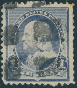 US 219 1 cent Franklin; Used; Geometric cancel -- see details and scan