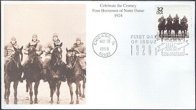 #3184l Four Horsemen - Notre Dame Mystic FDC