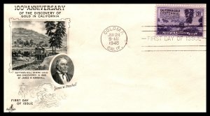 US 954 California Gold Artcraft U/A FDC