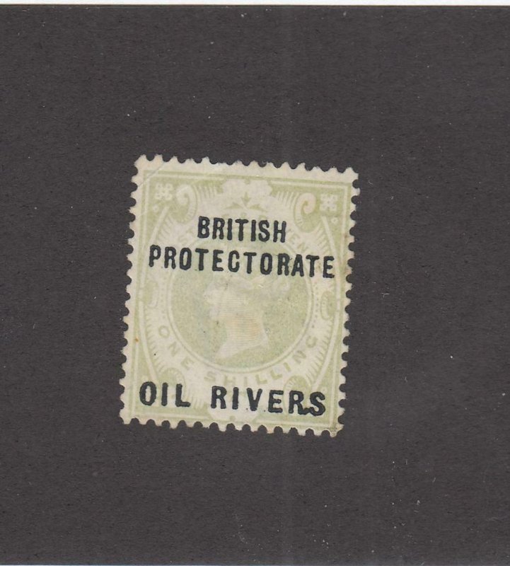 NIGER COAST BRITISH PROTECTORATE OIL RIVERS # 6 MINT UNUSED CAT VALUE $77.50