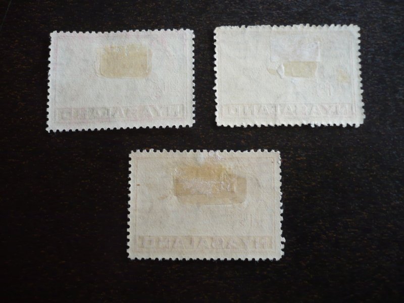 Stamps - Nyasaland - Scott# 38-40 - Mint Hinged & Used Part Set of 3 Stamps