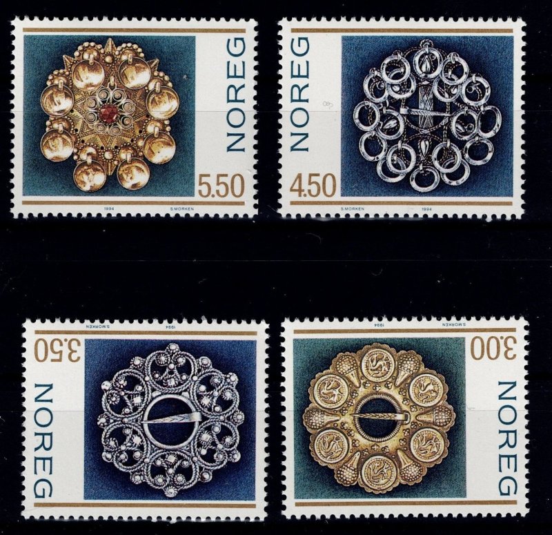 Norway 1069 MNH stamps National Stamp Day broaches jewelry  art