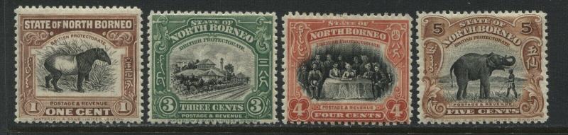 North Borneo 1909-22 various values to 5 cents mint o.g.