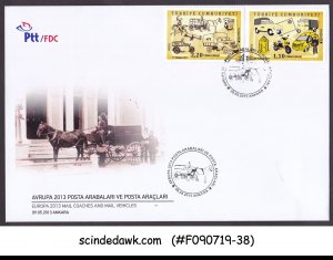 TURKEY - 2013 EUROPA - MAIL COACHES & MAIL VEHICLES - FDC