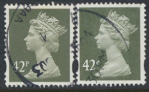 GB   Machin 42p SG Y1715  SC#  MH267A  Used / FU see scans details  phosphors