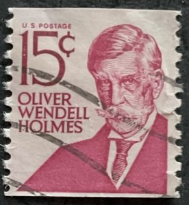 US #1305E Type I Used Coil Single Oliver W. Holmes SCV $.25 L34