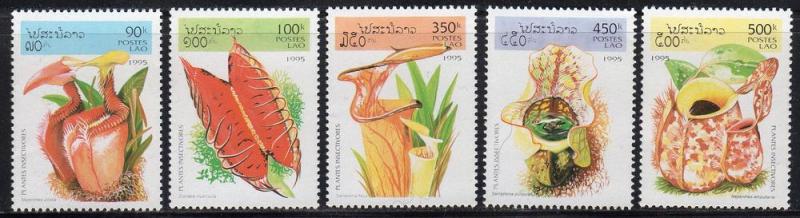Laos 1237- 41 - Mint-NH - Carniverous Plants (1995) (cv $5.50)