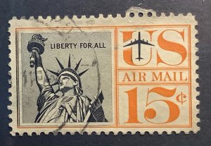 USA 1959 Scott C58 used - 15c, Statue of Liberty