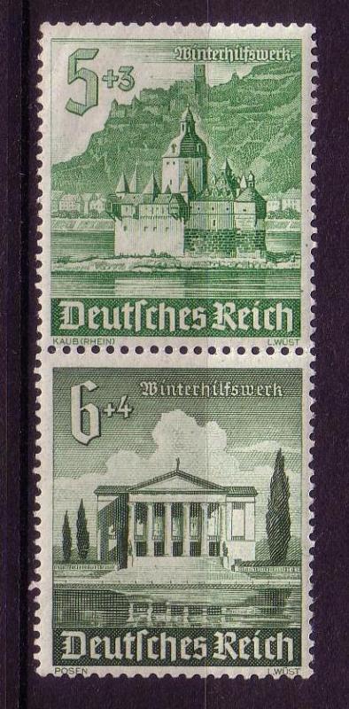 *Third Reich se-tenant S258 Buildings MNH