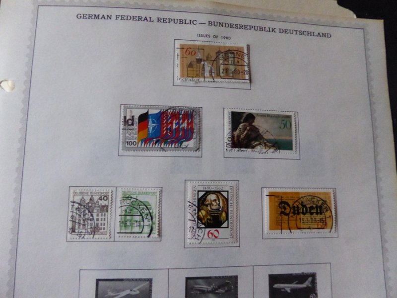 Germany 1971-1980 Stamp Collection on Album Pages