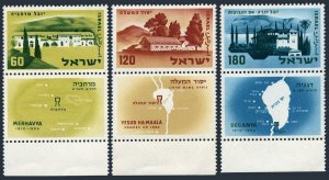 Israel 165-167-tab, MNH. Mi 187-189 zf. Merhavya, Deganya, Yesud Ha-Maala. 1959.