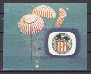 Fujeira, Mi cat. 895, BL98 B. Apollo 16 Emblem, IMPERF s/sheet. ^