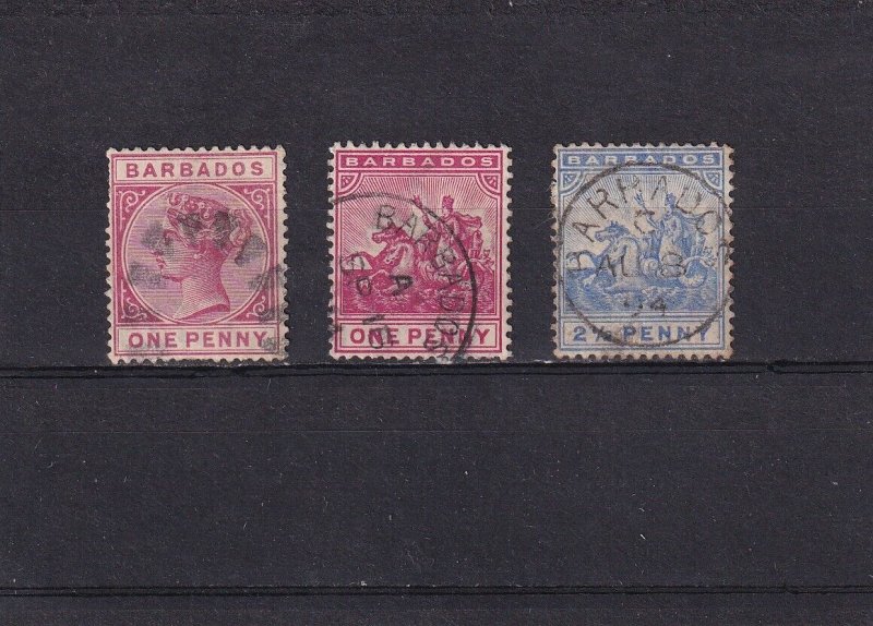 SA20a Barbados 1880's Queen Victoria and Local Motifs used stamps