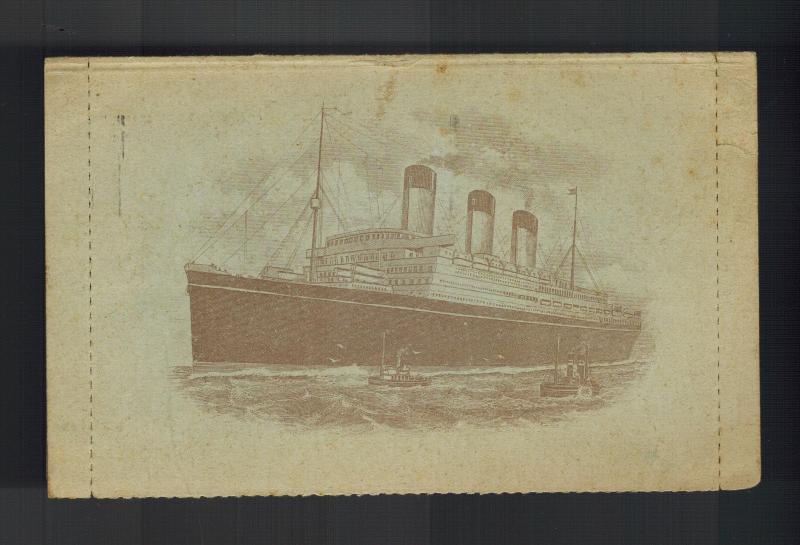 1933 England RMS Majestic Illustrated Paqueboat Liner ship Cover to US