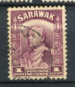 SARAWAK; 1934 early Brooke issue fine used 1c. value