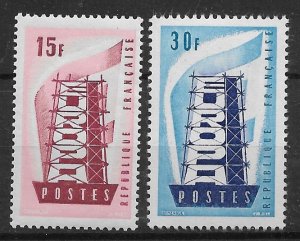 1956 France 805-6 Rebuilding Europe C/S of 2 MNH