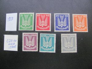 Germany 1924 MNH  SC C20-26 SET VF/XF 1500 EUROS (183)