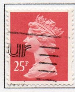 Great Britain Sc MH213 1993 25p salmon QE II  Machin Head stamp used