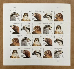 Scott #4608-4612 BIRDS OF PREY Pane of 20 US 85¢ Stamps MNH 2012
