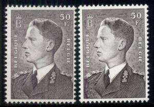 BELGIUM #449a Mint Never Hinged, VIOLET BROWN shade, Scott $90.00