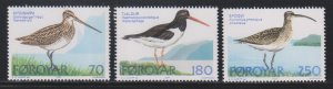 Faroe Islands,  Birds (SC# 28-30) MNH SET