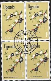 Uganda  Block of 4 - Flowers - Acacia #124