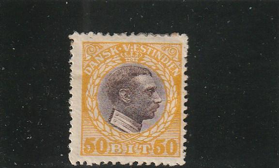 Danish West Indies  Scott#  58  MH  (1915 Christian X)