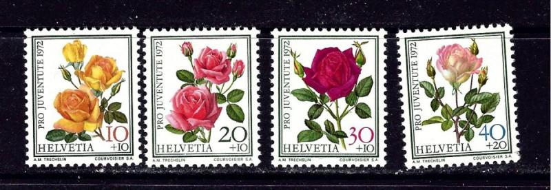 Switzerland B410-13 MH 1972 Flowers set
