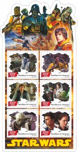 Stamps. Cinema  Space Star Wars Cameroun 2022 year 1+1 sheets