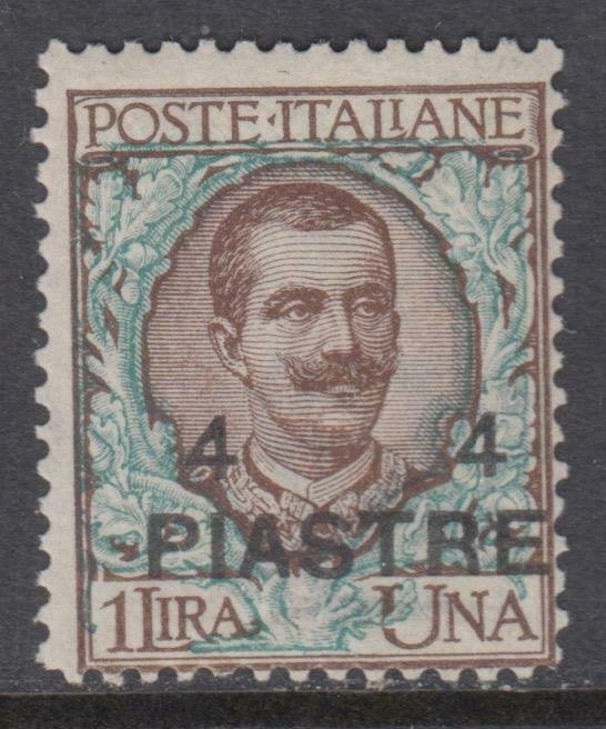 Italy Costantinopoli - Sassone n.18ca MNH**cv 1500$ Variety Overpr moved to top