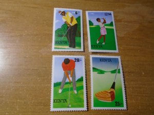 Kenya  #  642-45  MNH   Golf