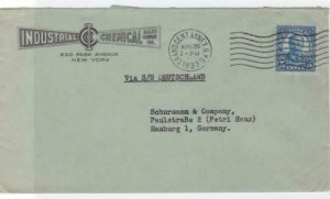 united states 1933 industrial chemical advertising  stamps cover ref r14793