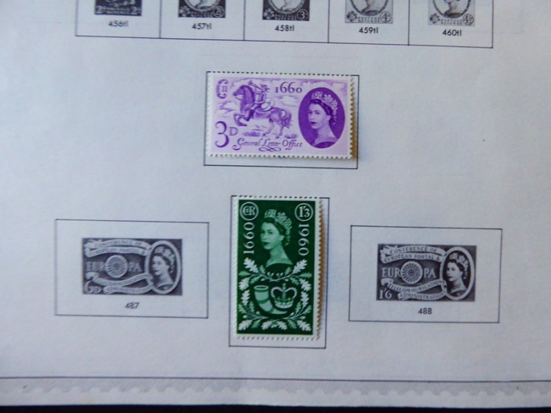 Great Britain 1924-1958 Stamp Collection on Album Pages