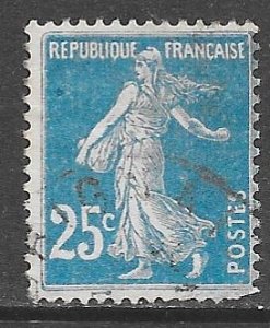 France 168: 25c Sower without Sunrise, used, F