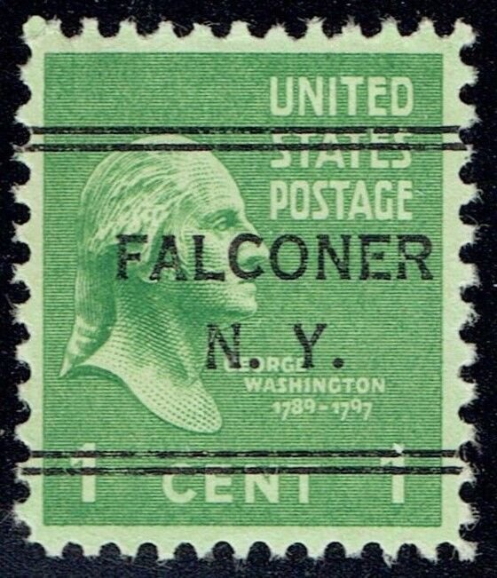 1938 1c Prexie DLE Precancel f/FALCONER NY (804-243) Nice small town