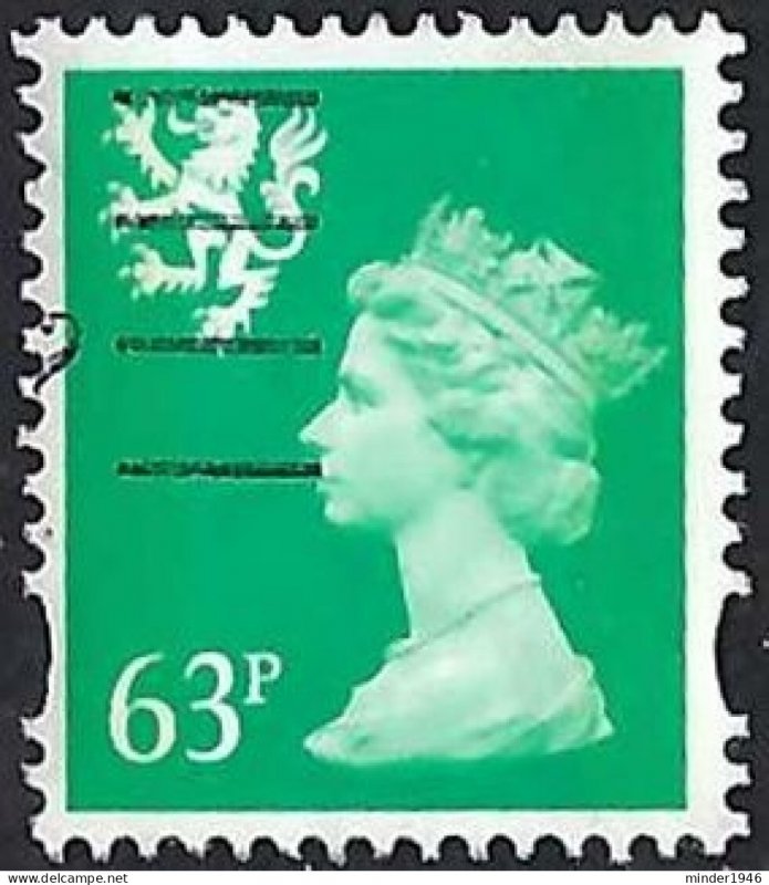 GREAT BRITAIN Scotland 1996 QEII 63p Emerald-Green Machin SGS89 FU