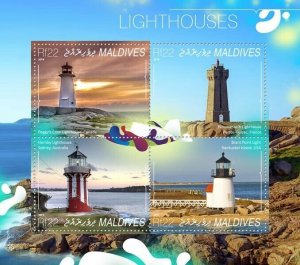 Maldives 2014 MNH-LIGHTHOUSES |  Michel Code: 5430-5433  |  Scott Code: 3249