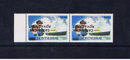 MONTSERRAT INVERTED OVERPRINT