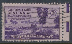 USA  SC#  954   Used 1948  California Gold Rush   see scan