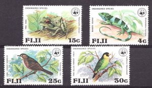 1979 Fiji Sc# 397-400 Endangered Birds & Reptiles WWF promo - MNH Cv$20.75