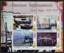 GUINEA- 2003 - Am. Impressionists, L Harley - Perf 4v Sheet-MNH-Private Issue