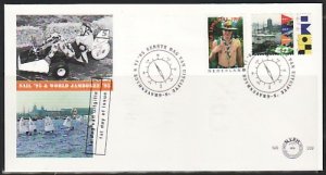 Netherlands, Scott cat. 886-887. Scout jamboree issue on a First day cover. ^