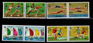 Niue Scott 293-296 Moscow Olympic pair set MNH**