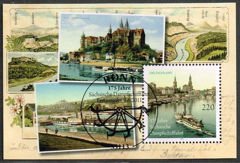 Germany 2011,Sc.#2627 used souvenir sheet
