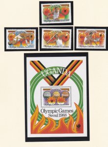 Uganda # 607-710, 611, Seoul Summer Olympics, Mint NH, 1/2 Cat.