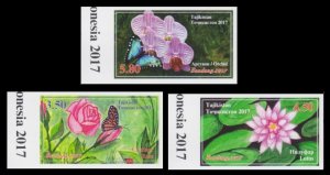 2017 Tajikistan  764b-766b Butterflies / Flowers 25,00 €