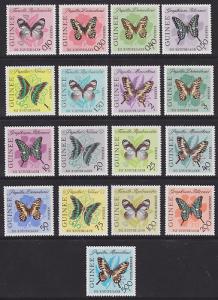 Guinea Sc 291/C49 MNH. 1963 Butterflies cplt VF