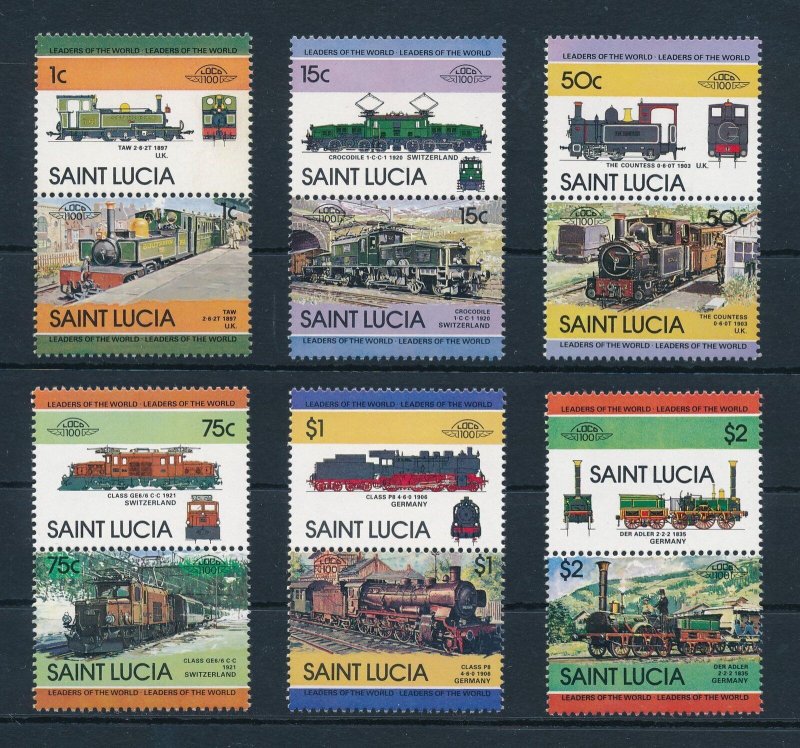 [113656] St. Lucia 1984 Railway trains Eisenbahn  MNH