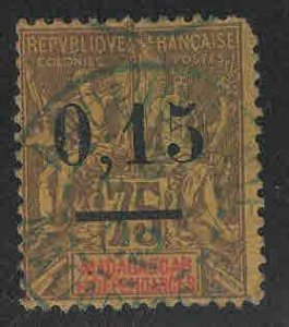Madagascar Malagasy Scott 54  Used surcharged  NavCom stamp