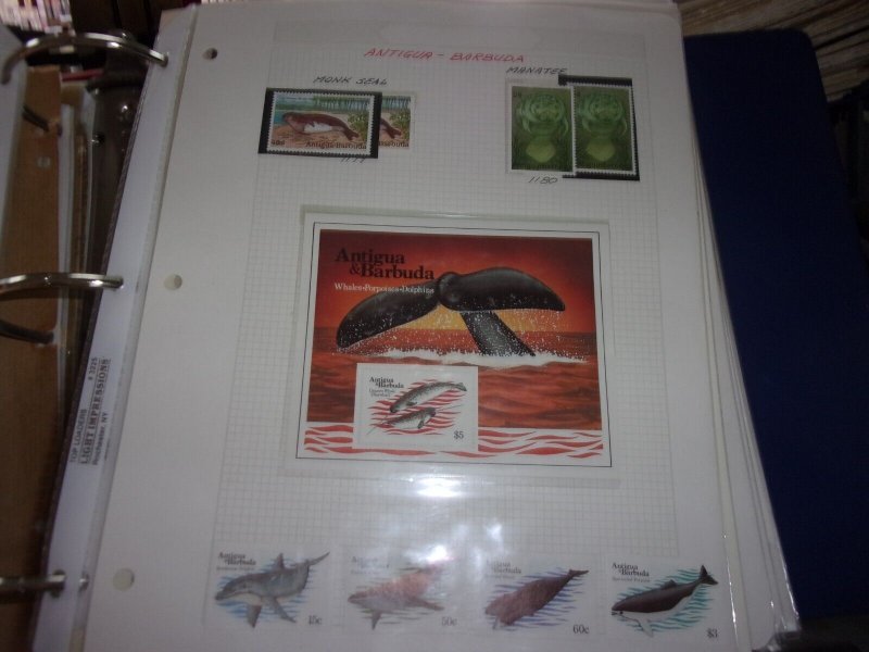 KAPPY'S HUGE HOMEMADE WHALING ALBUM WITH RELATED STAMPS FROM ABOUND THE WORLD